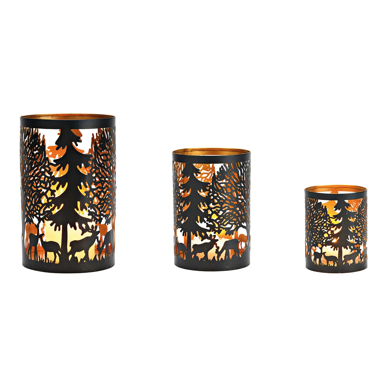 Photophore scène hivernale