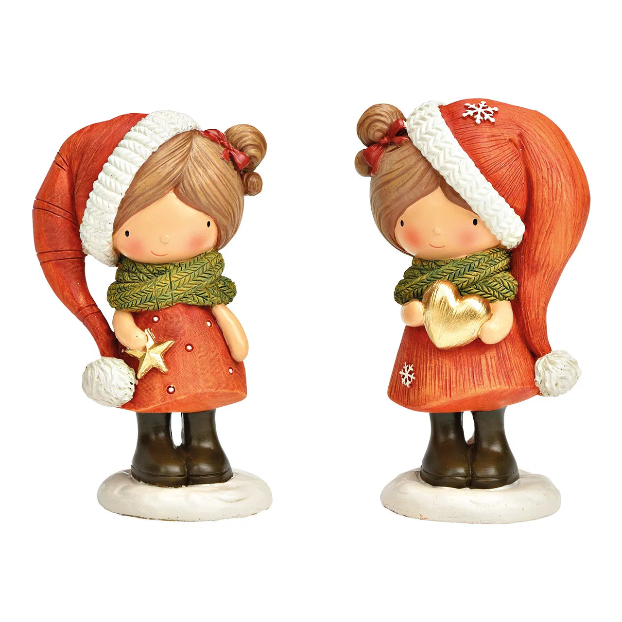 Petite fille d'hiver rouge