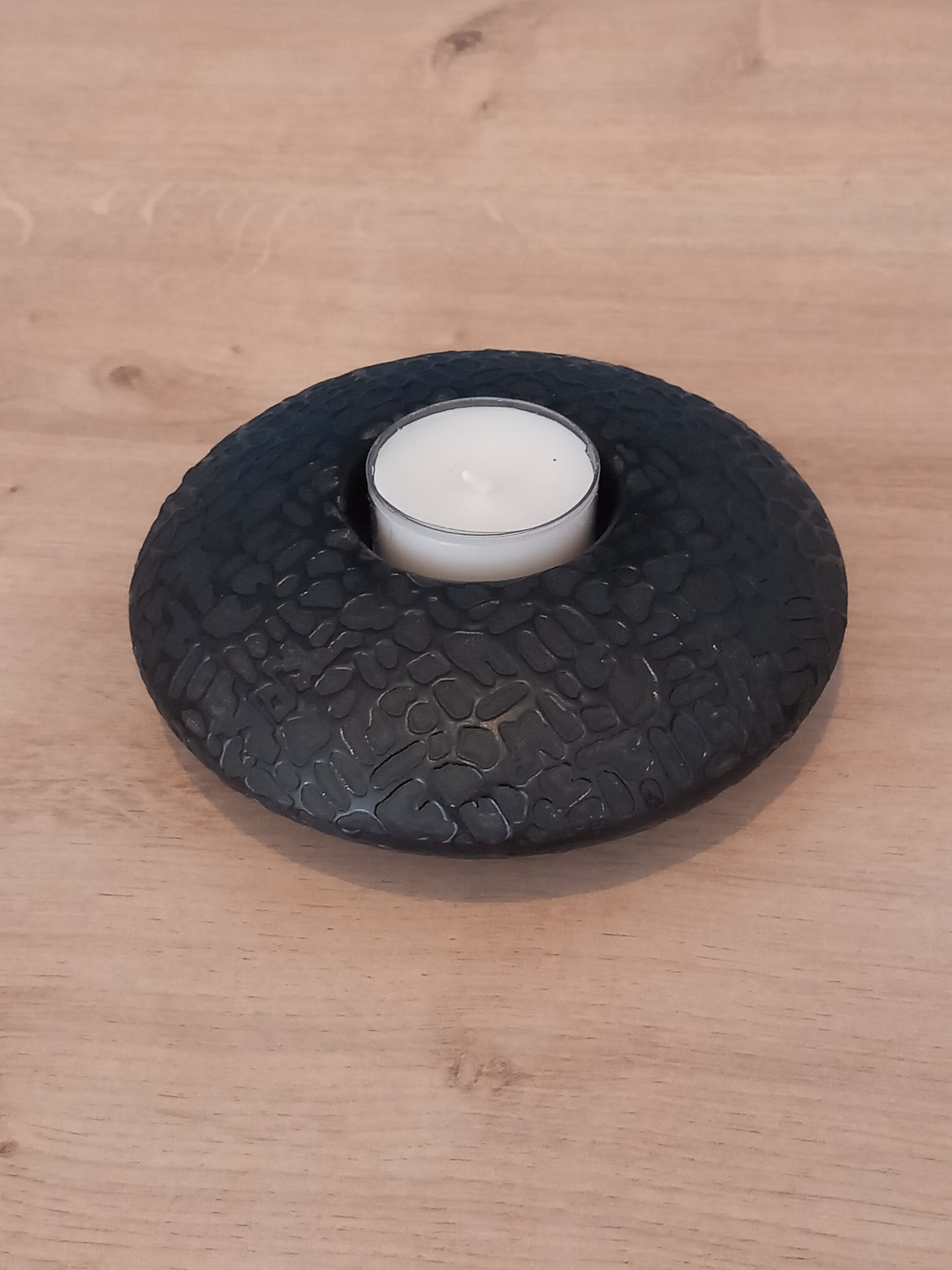 Bougeoir Plat Noir