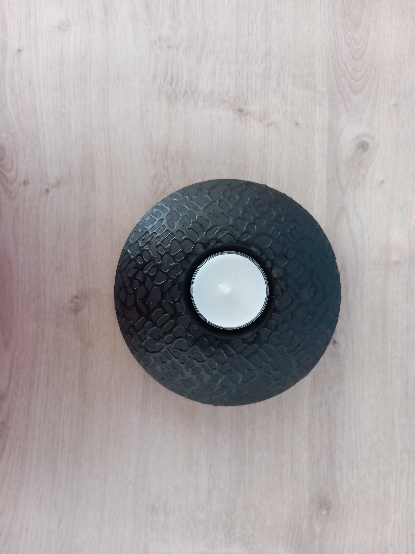 Bougeoir Plat Noir