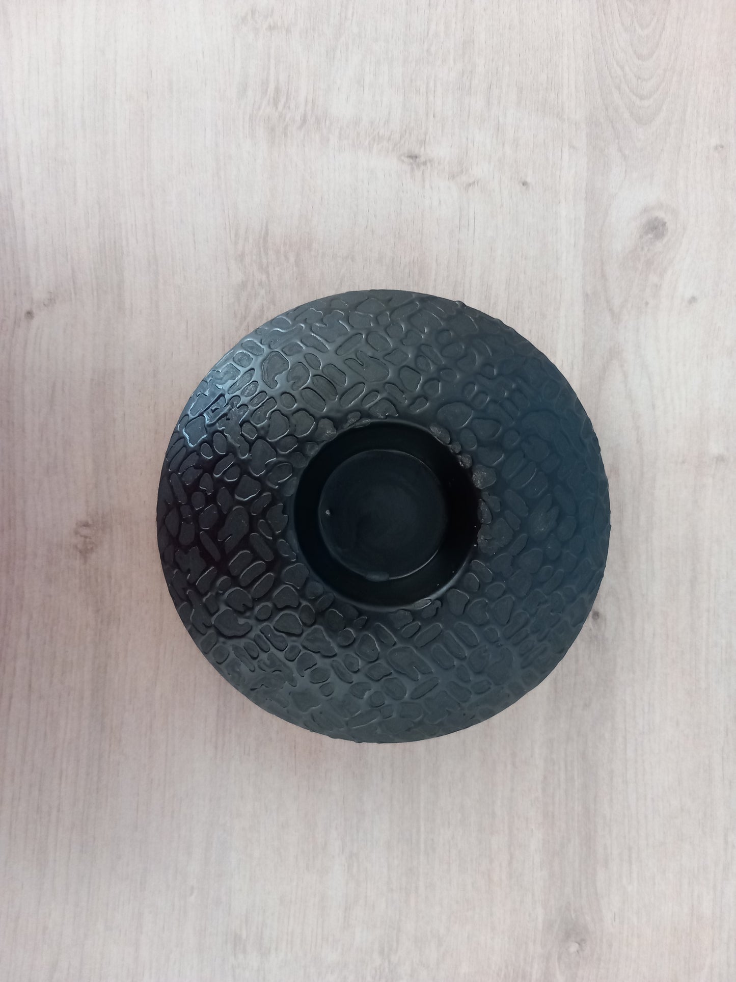 Bougeoir Plat Noir