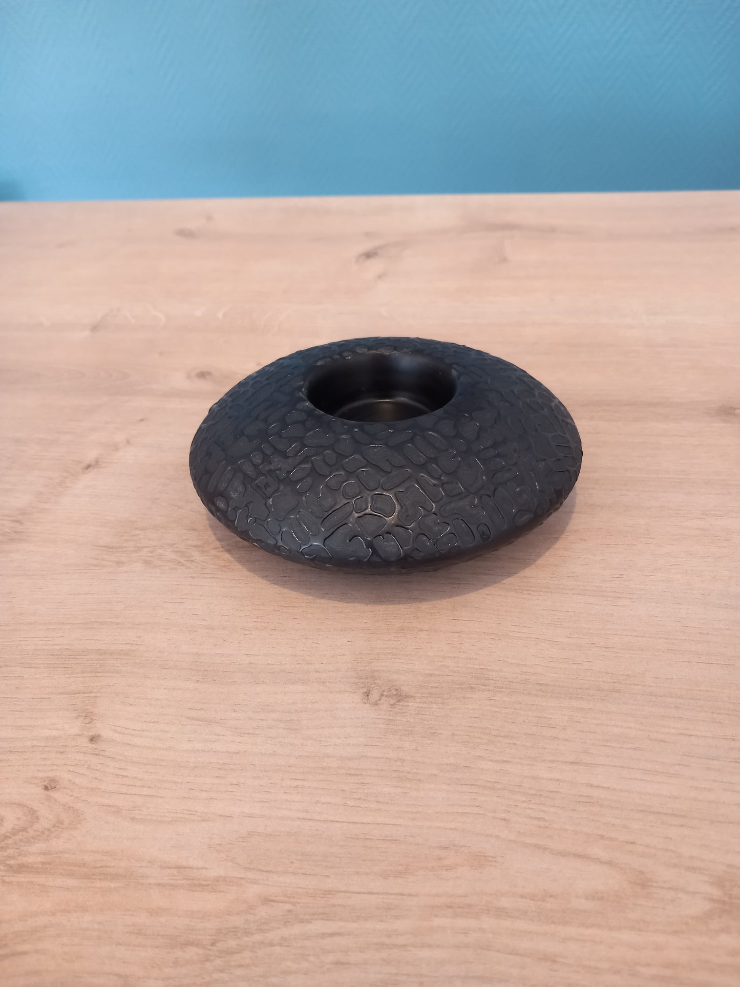 Bougeoir Plat Noir