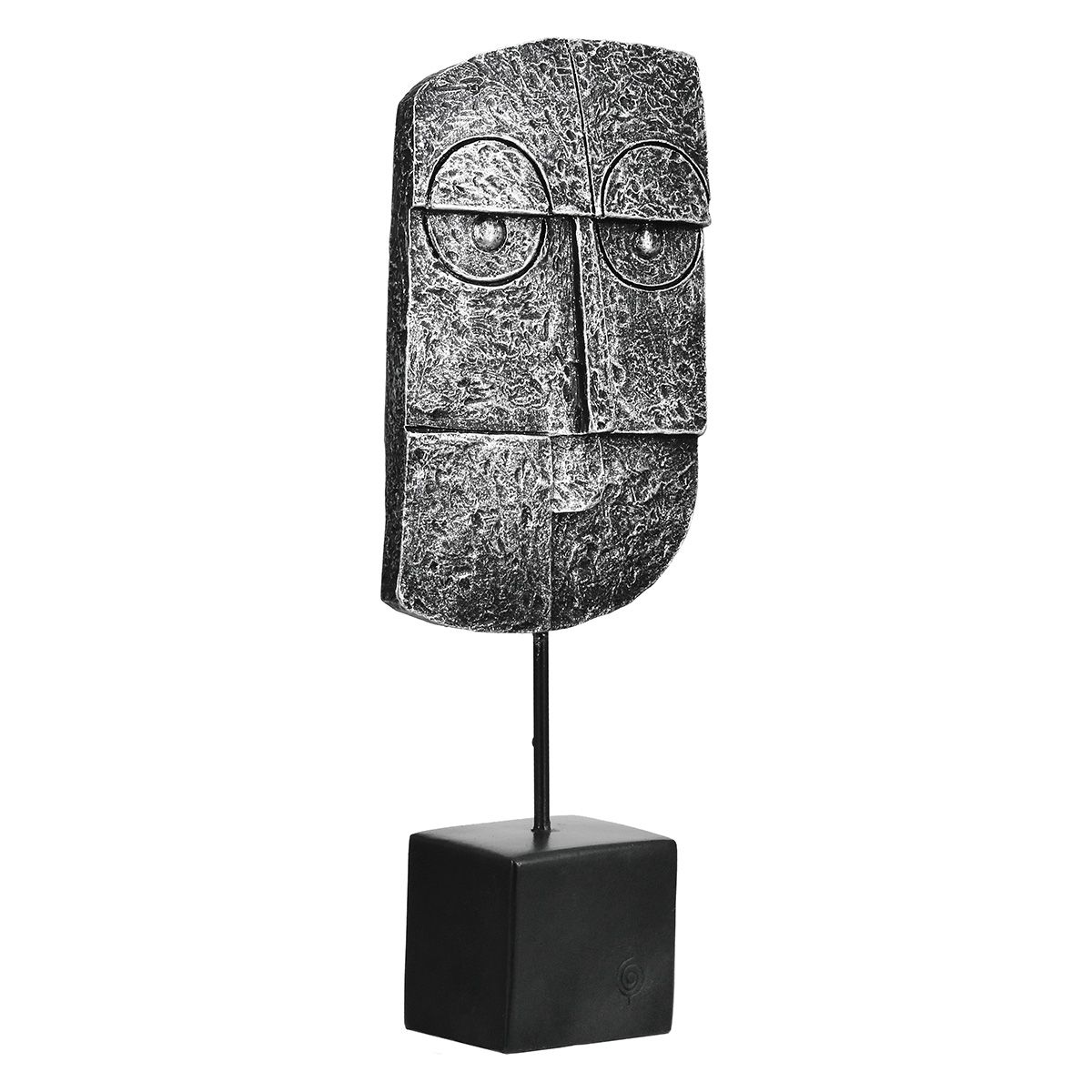 Sculpture visage argent