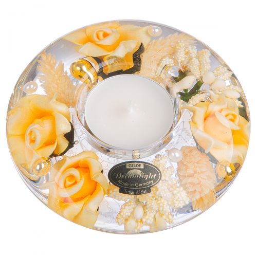 Bougeoir plat Dreamlight jaune