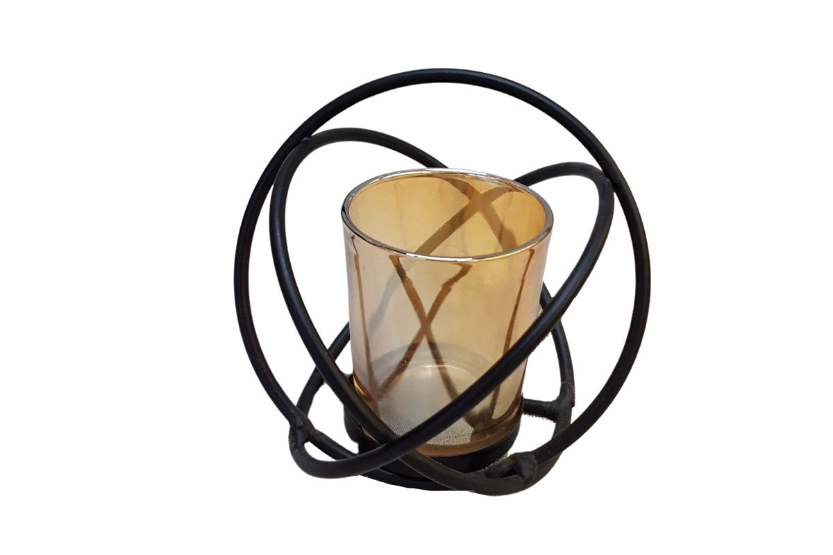 Bougeoir sphérique x1 verre