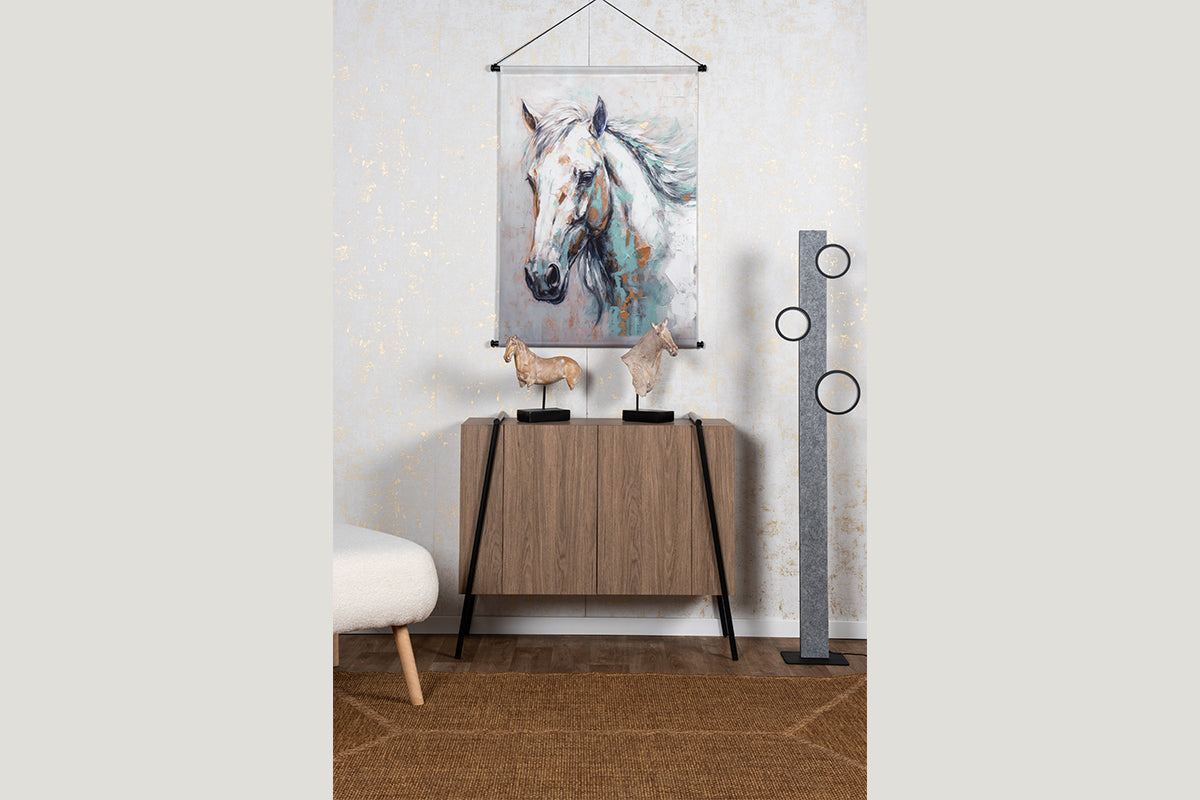Toile Kakemono cheval blanc