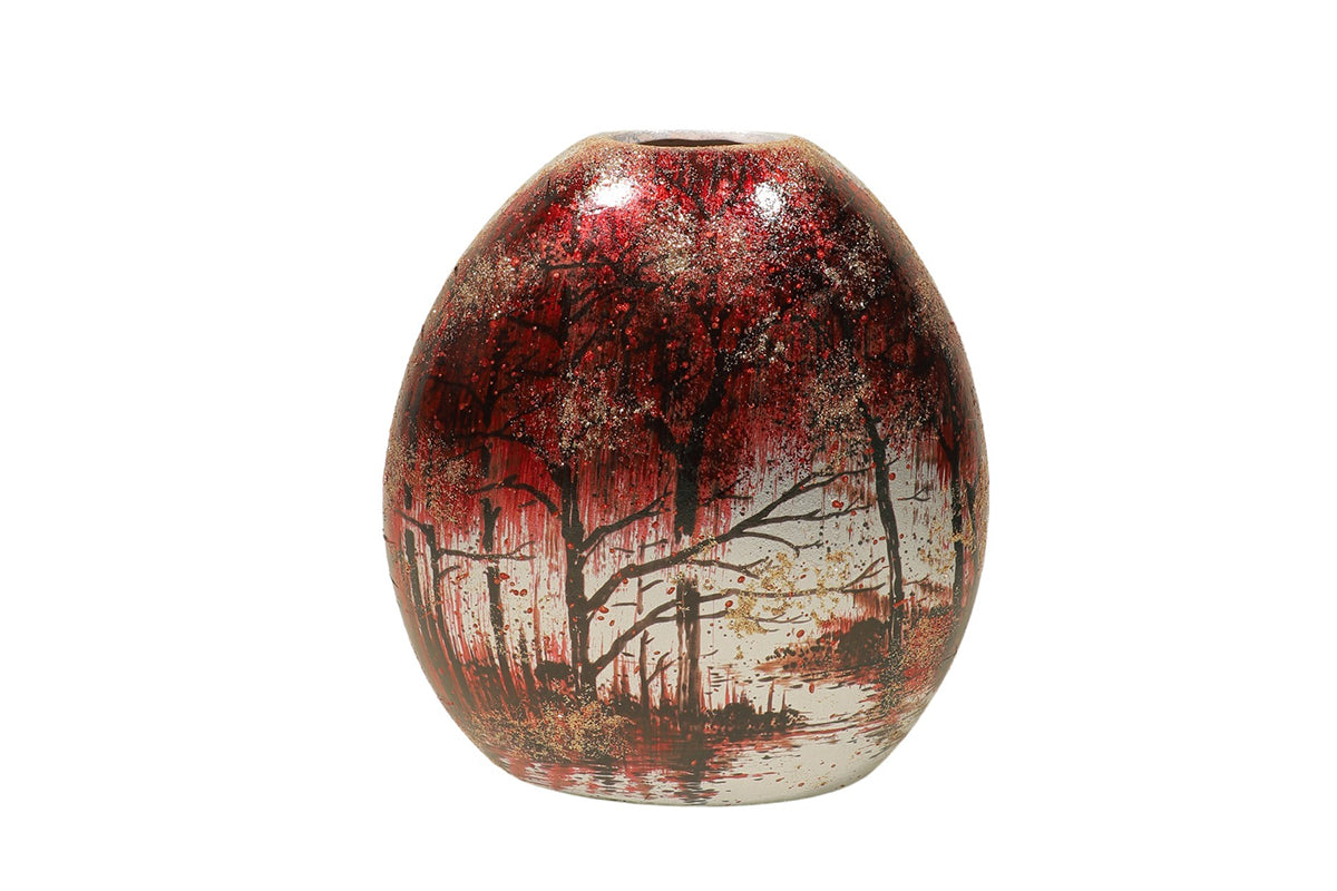 Vase rond balade en forêt