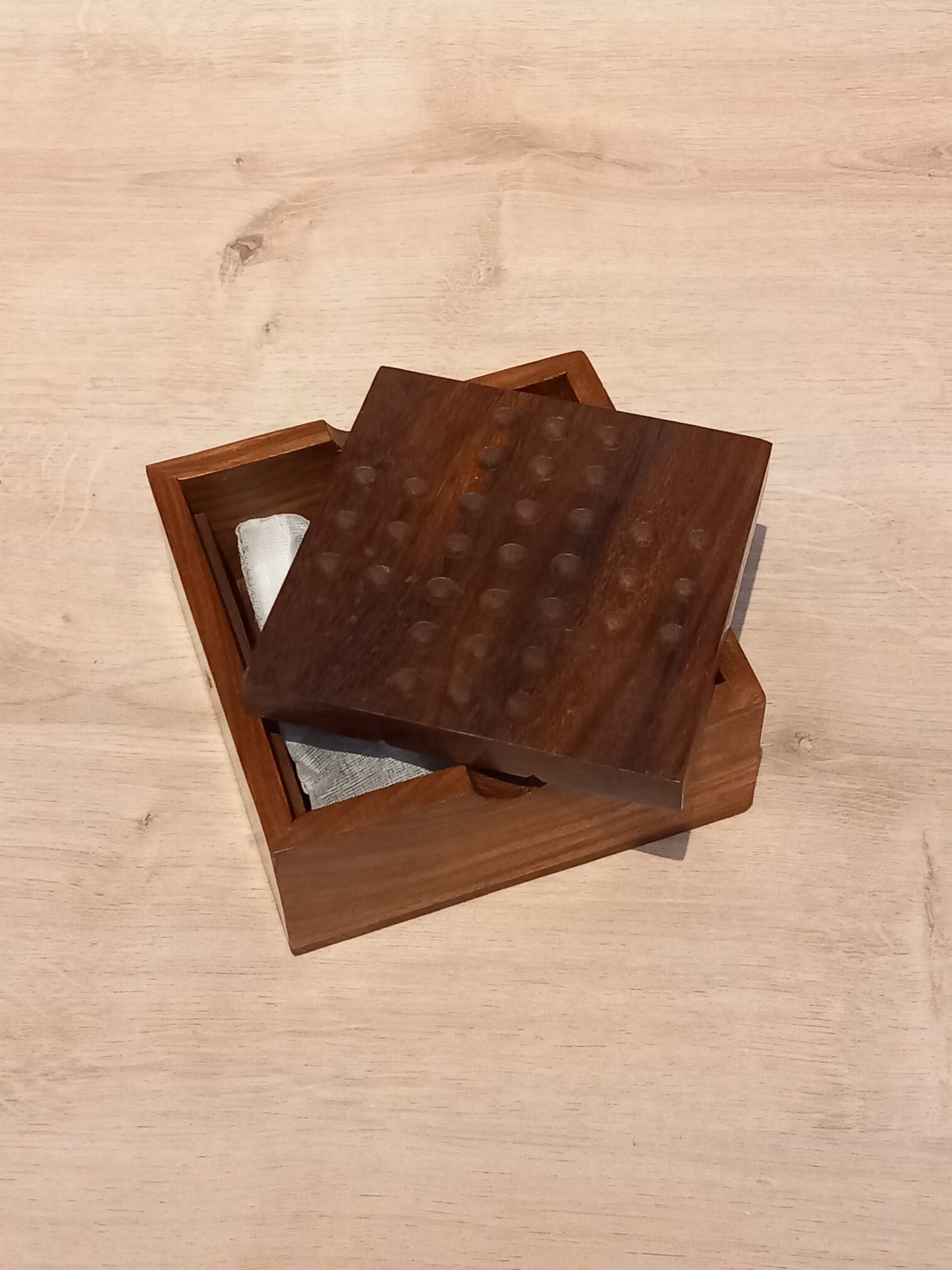 Coffret en bois Morpion/Solitaire