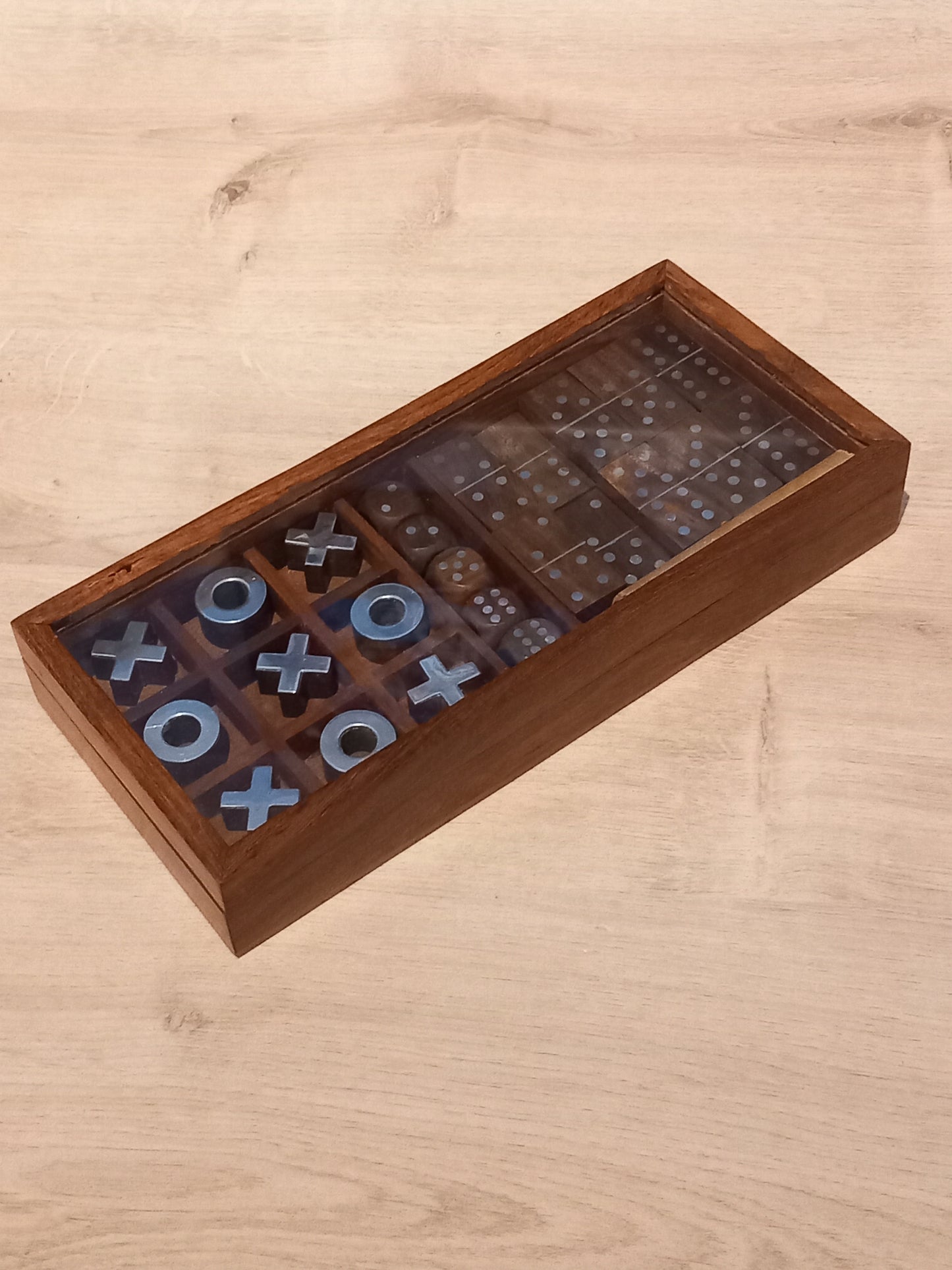 Coffret multi-jeux en bois