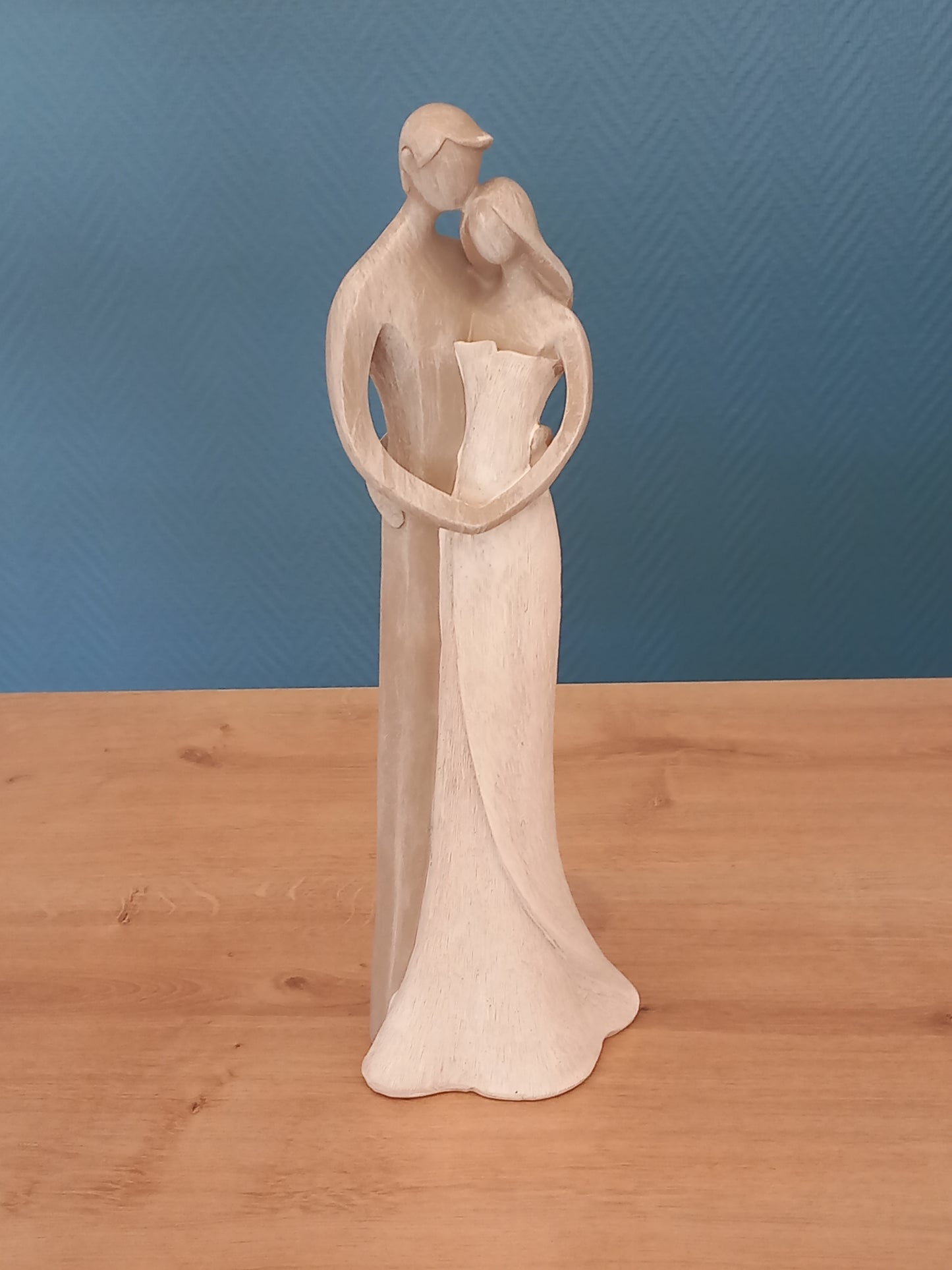 Statuettes Couple Gris/Blanc