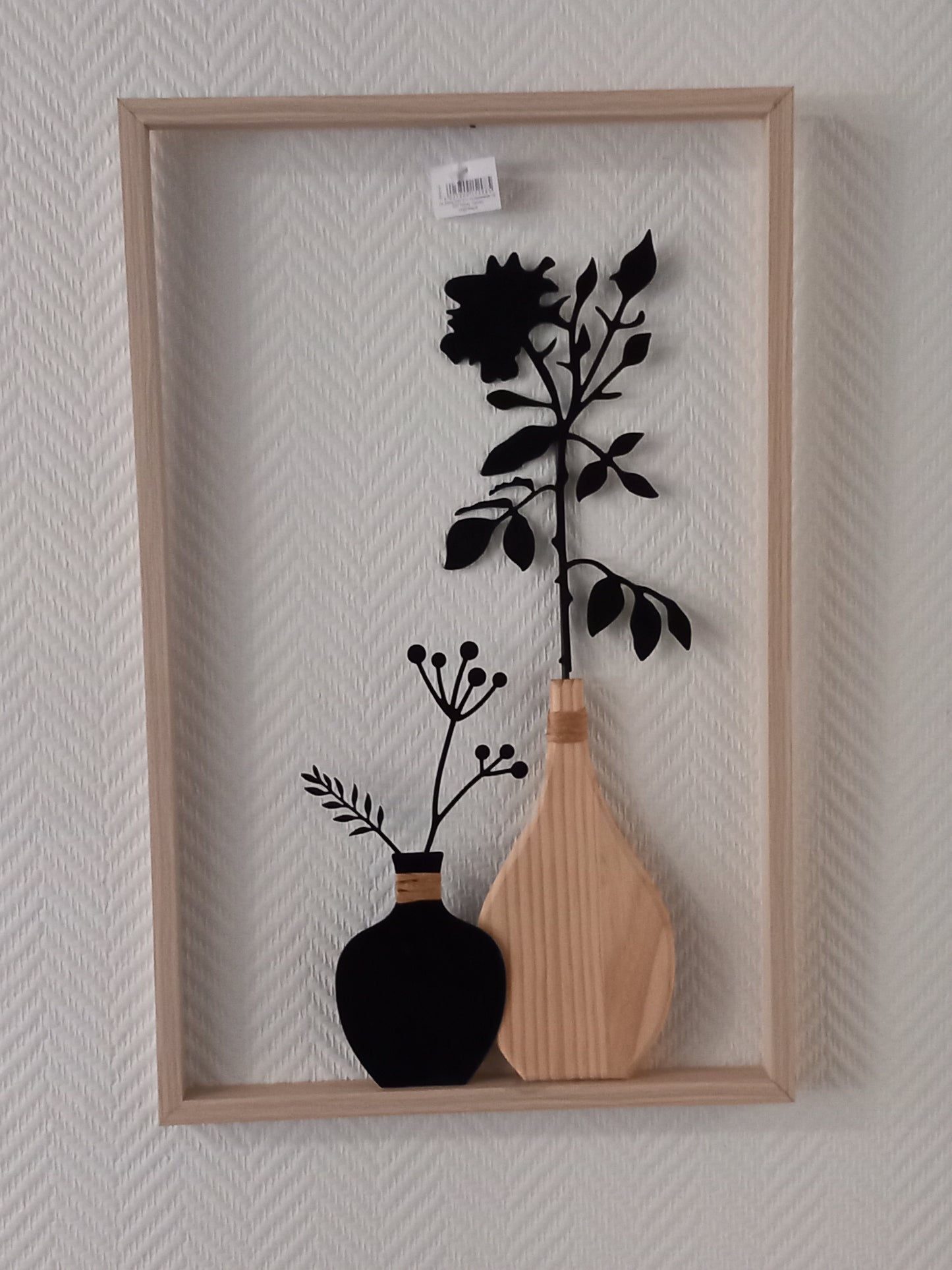 Cadre 2 Vases Noir&Blanc