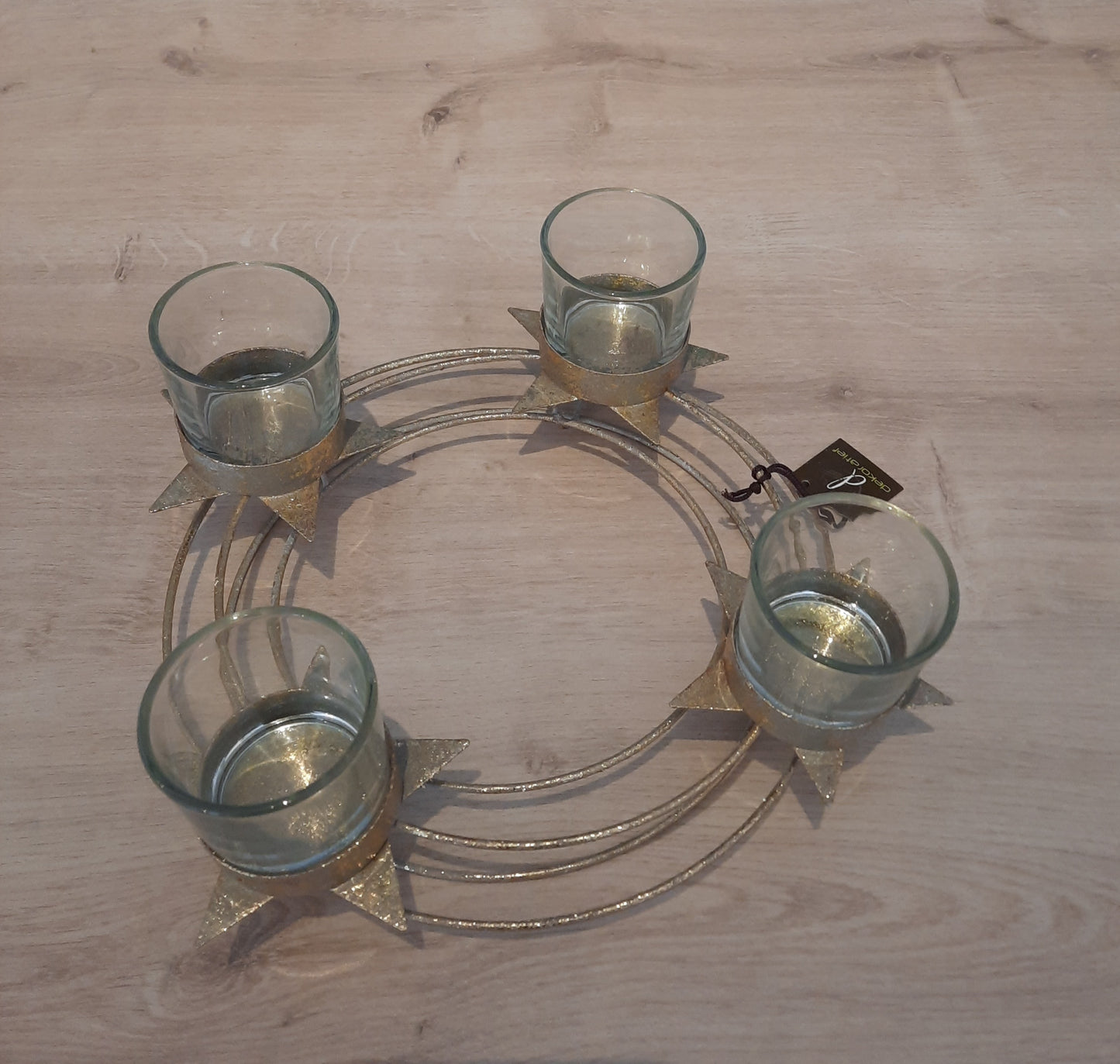 Pièce de table rond av/étoiles or