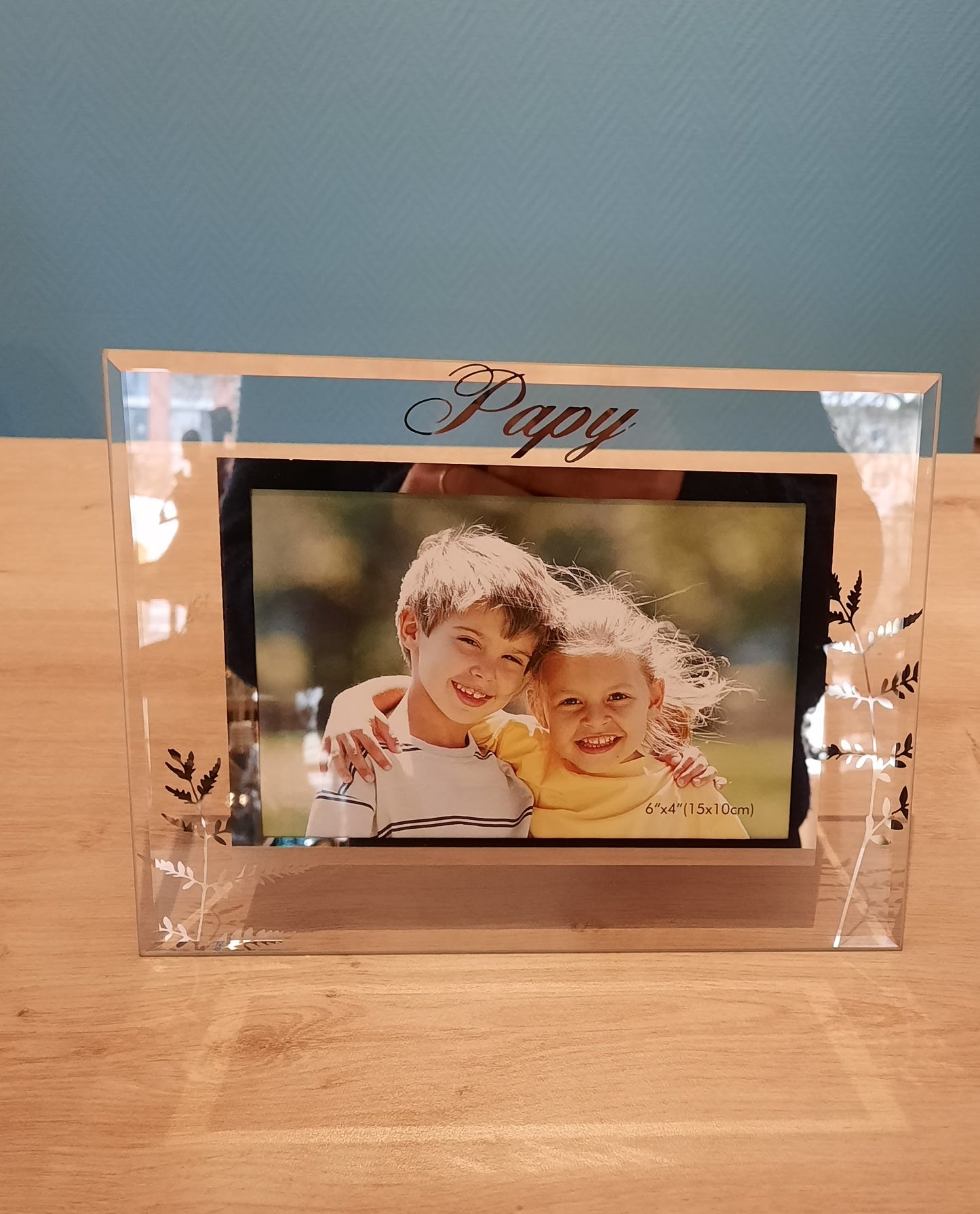 Cadre photo en verre Papy