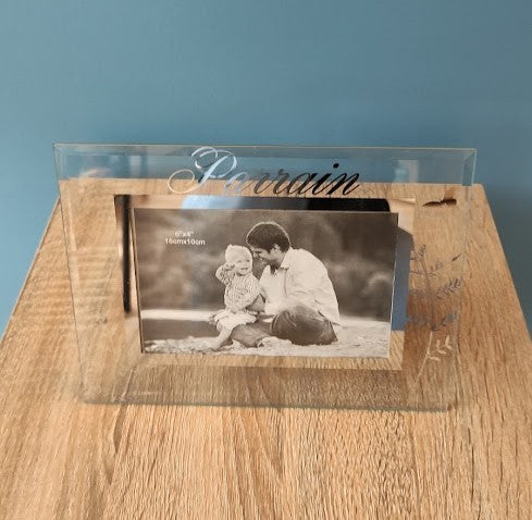 Cadre photo en verre Parrain