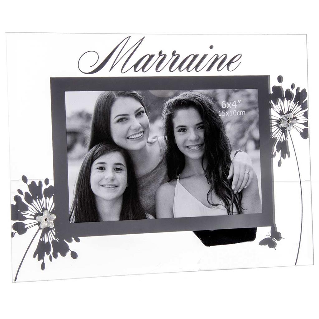 Cadre photo en verre "Marraine"