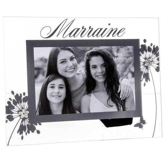 Cadre photo en verre "Marraine"