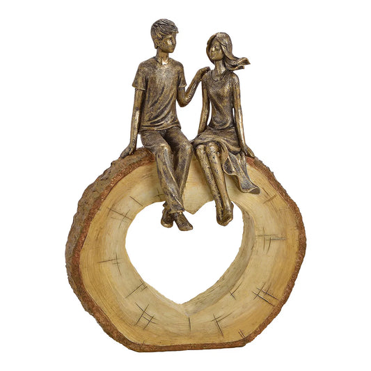 Couple amoureux sur bois