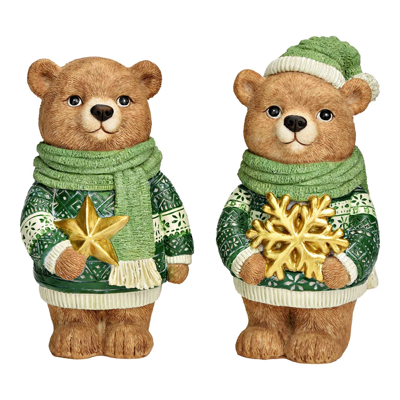 Figurine Ours Vert/Nature