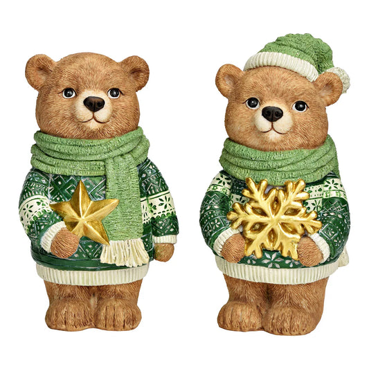 Figurine Ours Vert/Nature