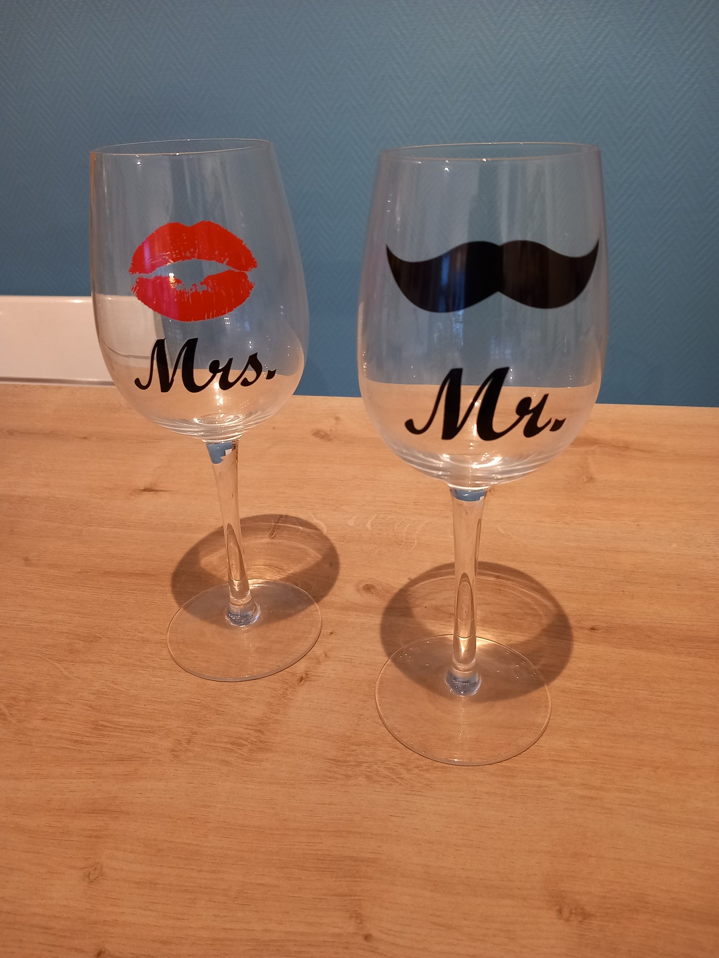 Verres à vin Mr/Mrs