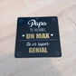Plaque métal Papa/Beau papa