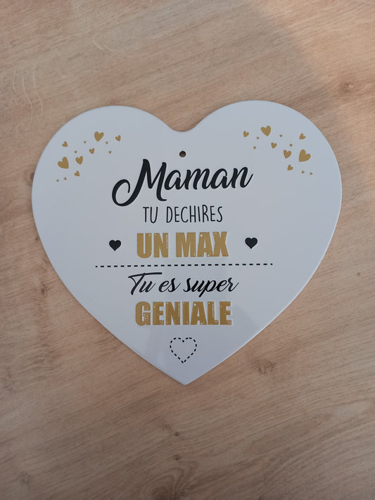 Plaque métal Maman/Belle maman