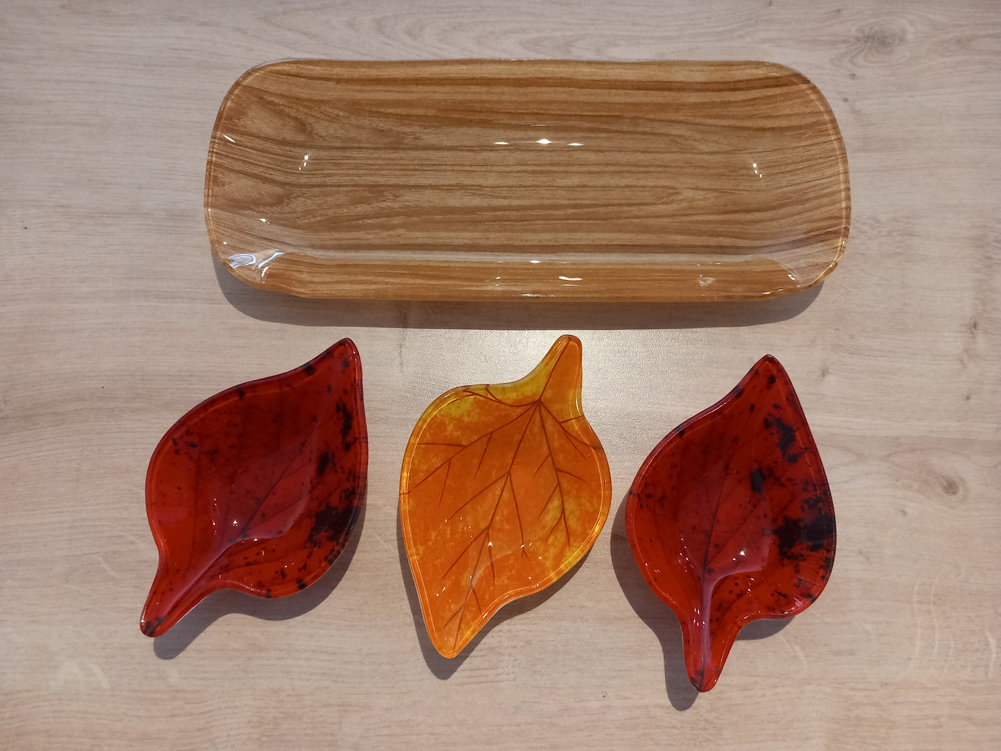 Trio de coupelles feuilles d'automne