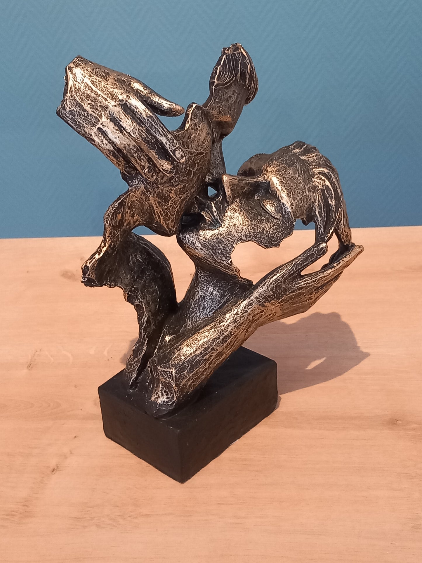 Buste Couple Baiser Antique