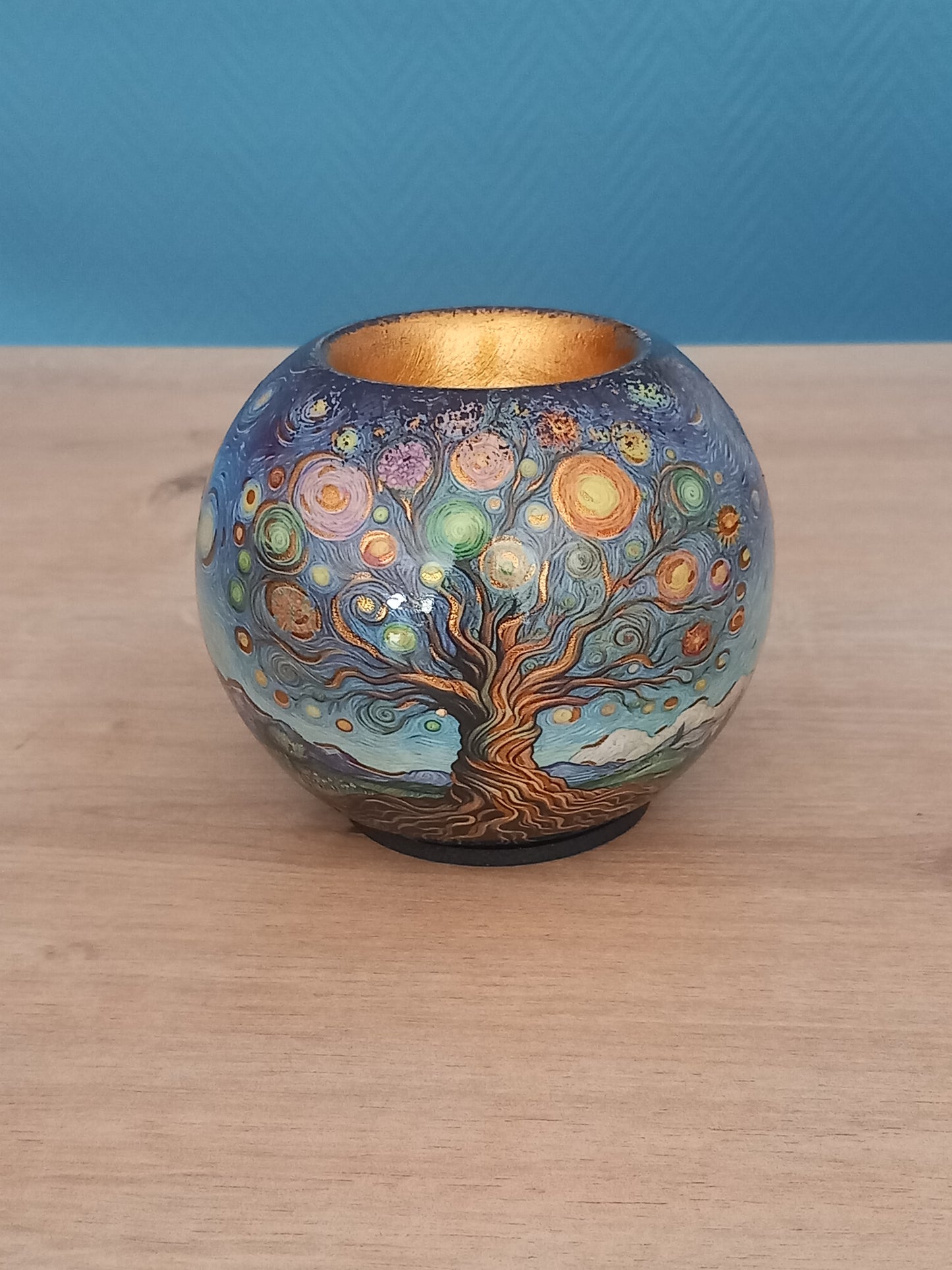 Bougeoir Rond Arbre de Vie
