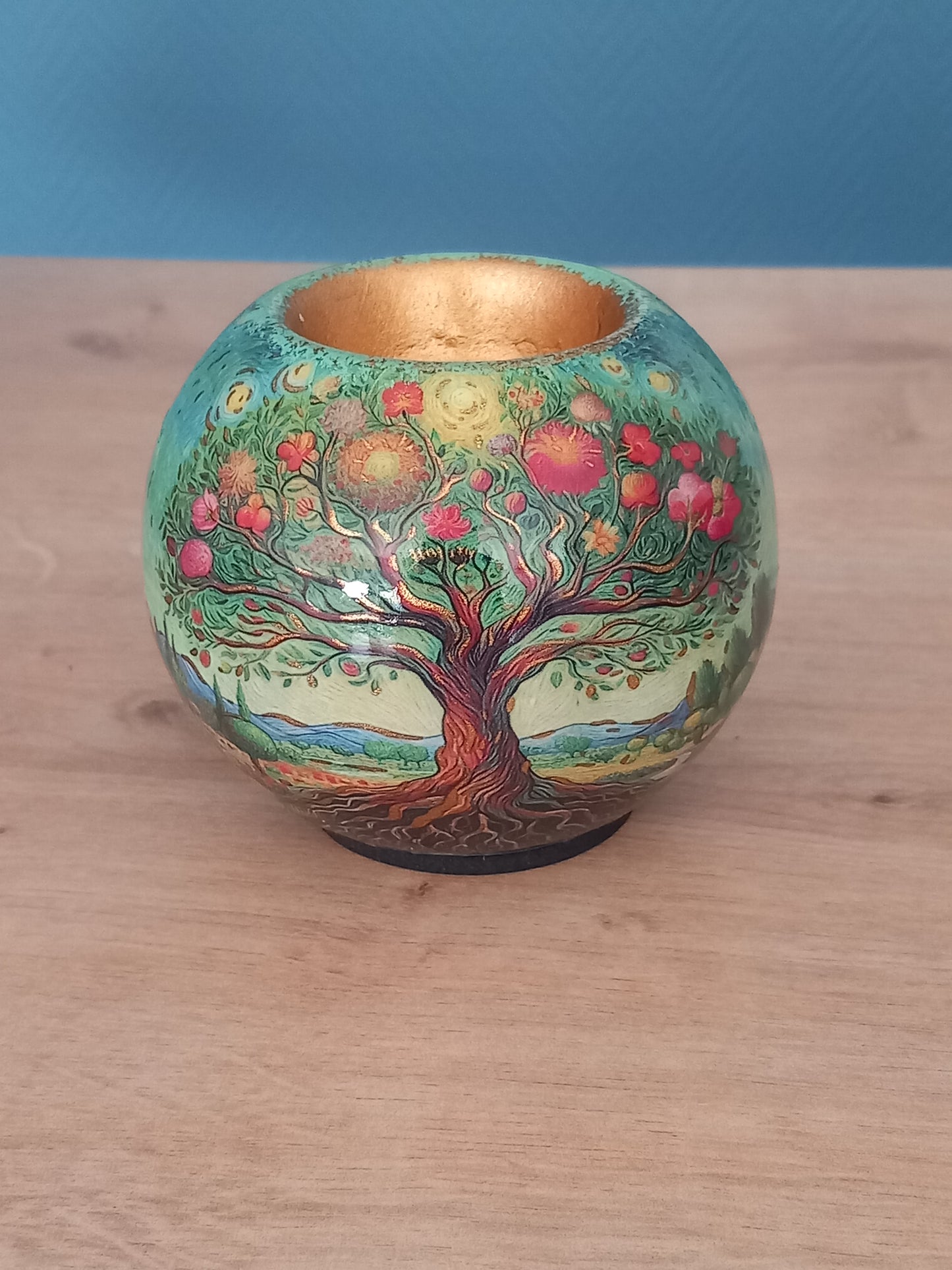 Bougeoir Rond Arbre de Vie