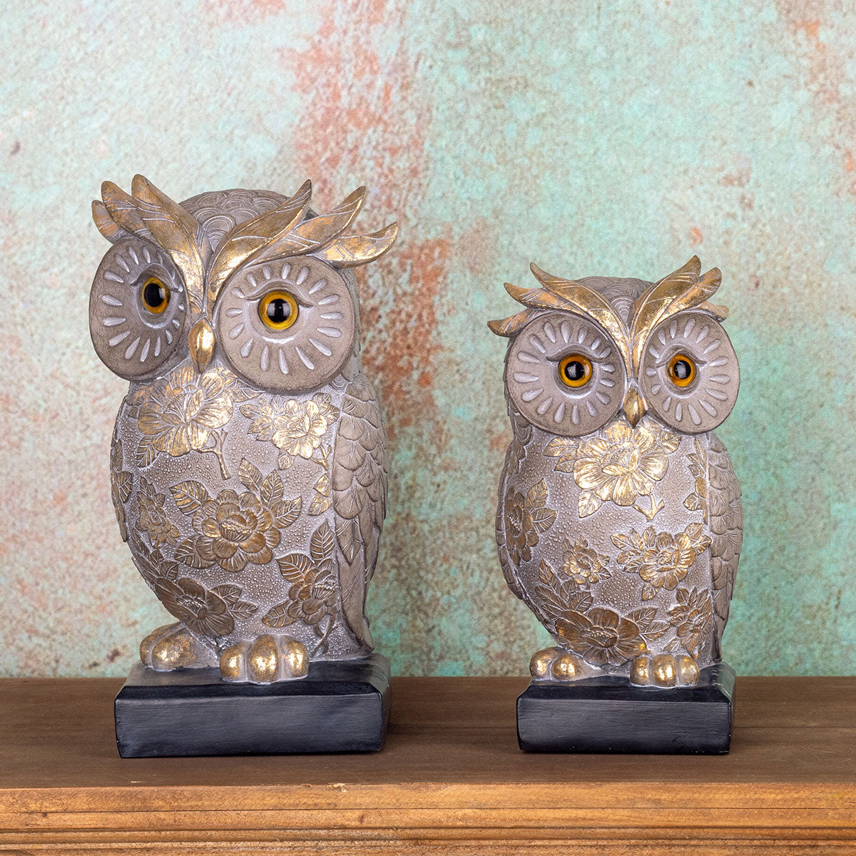 Hiboux gris/doré