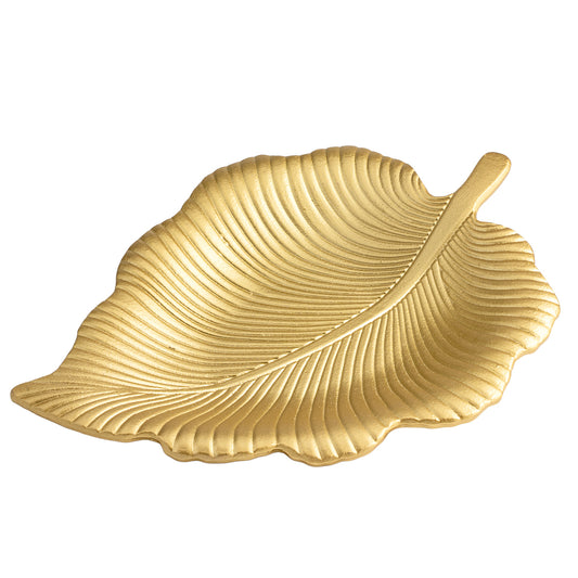 Assiette Feuille Or