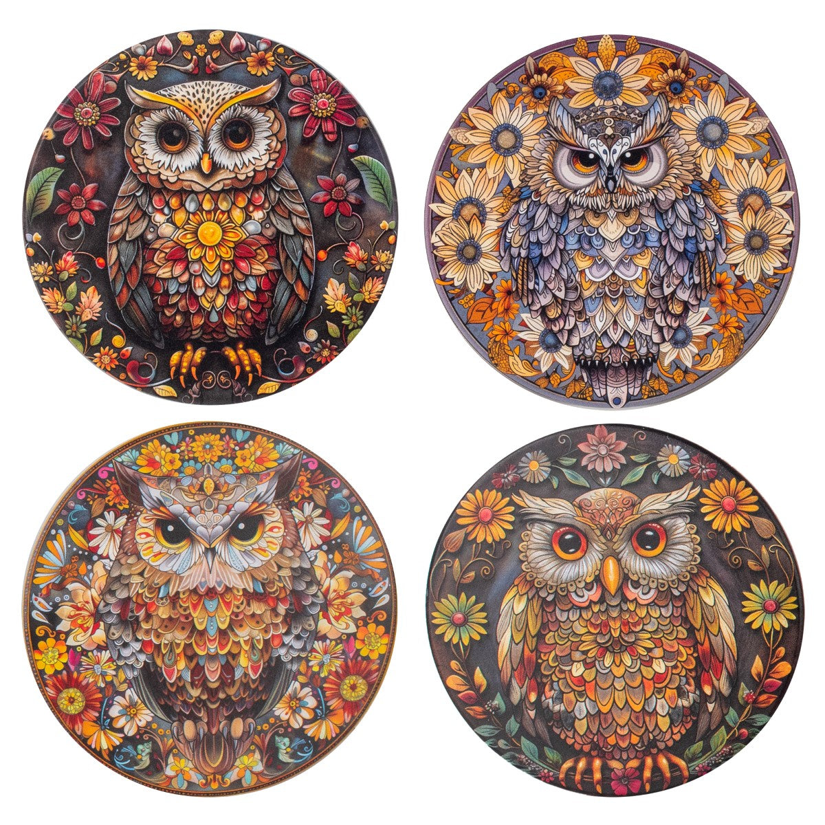 Sous-verre Hibou