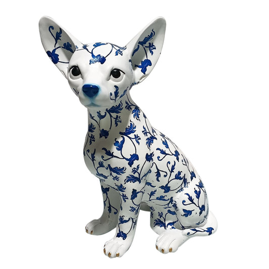 Chihuahua Blanc et Bleu