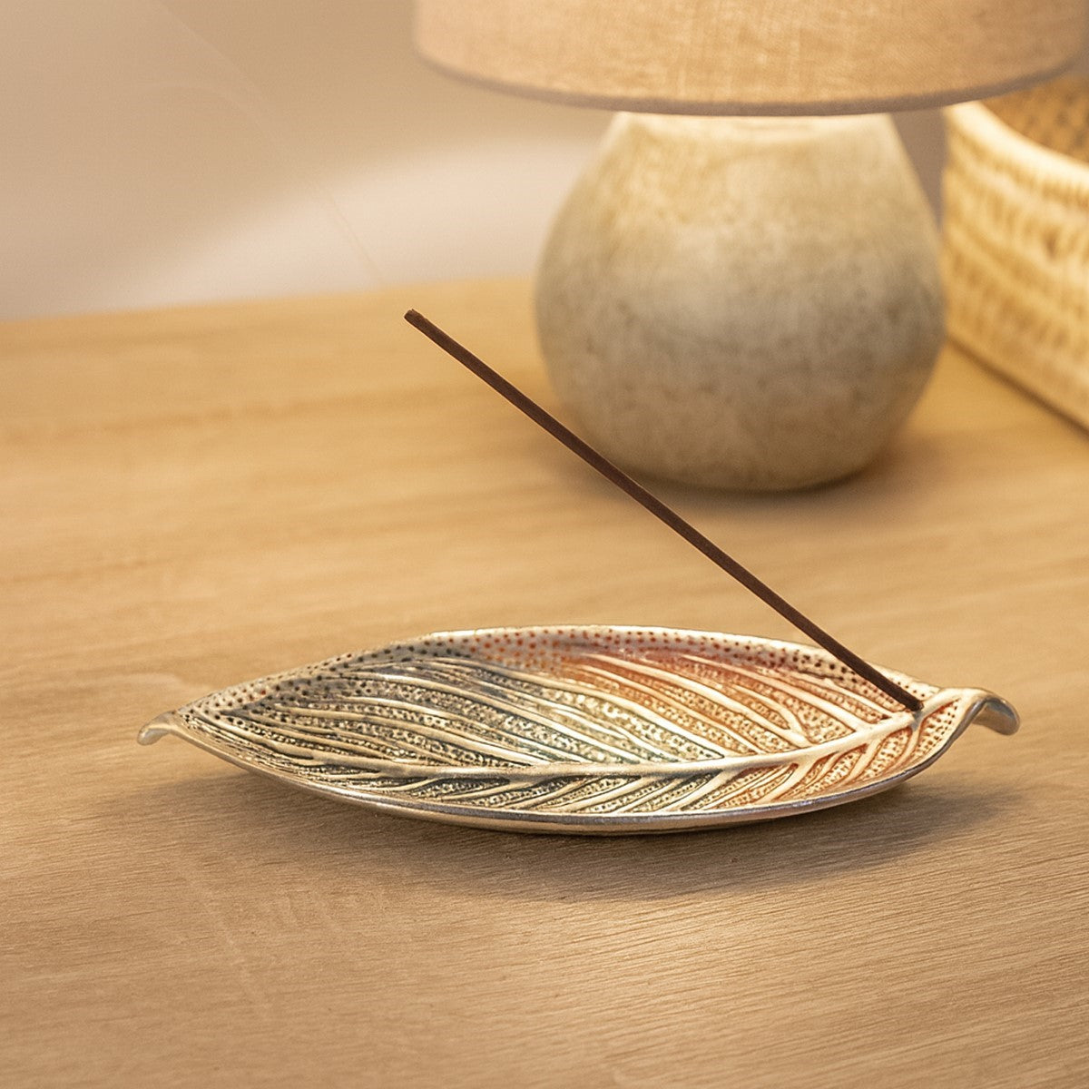 Brûleur d'encens Feuille Colorée