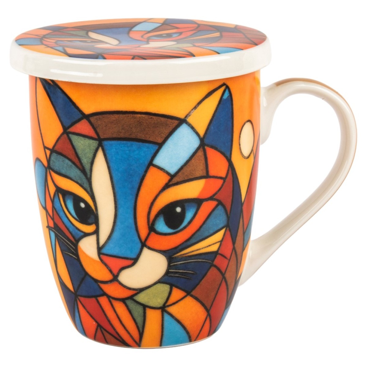 Tisanière Chat Géométrique