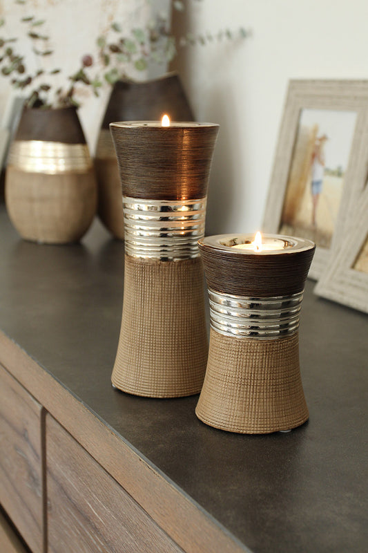 Bougeoir Beige/Marron