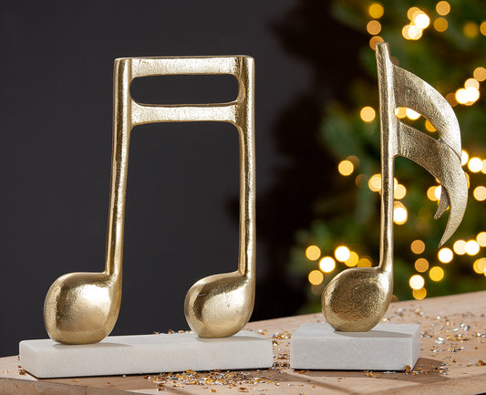 Sculpture Note de Musique Dorée