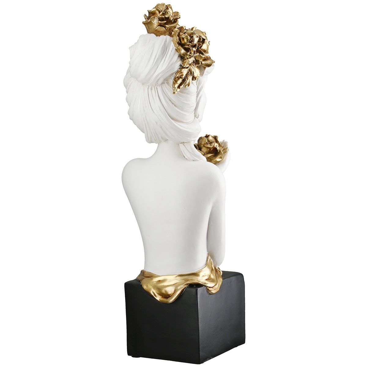 Sculpture Femme Avec Rose