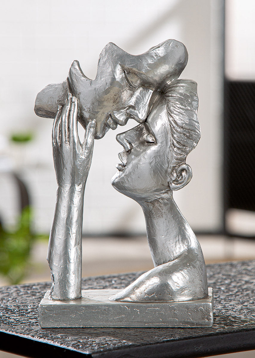 Sculpture Couple Argent Antique