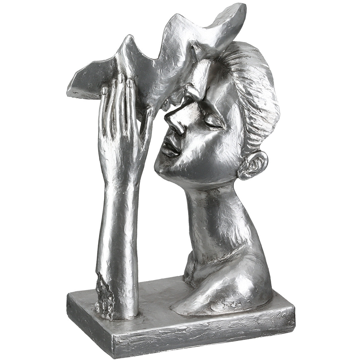 Sculpture Couple Argent Antique