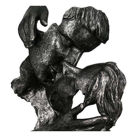 Sculpture Couple Antique Noir