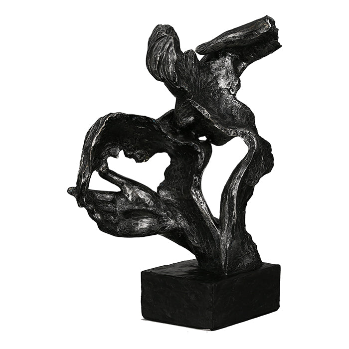 Sculpture Couple Antique Noir