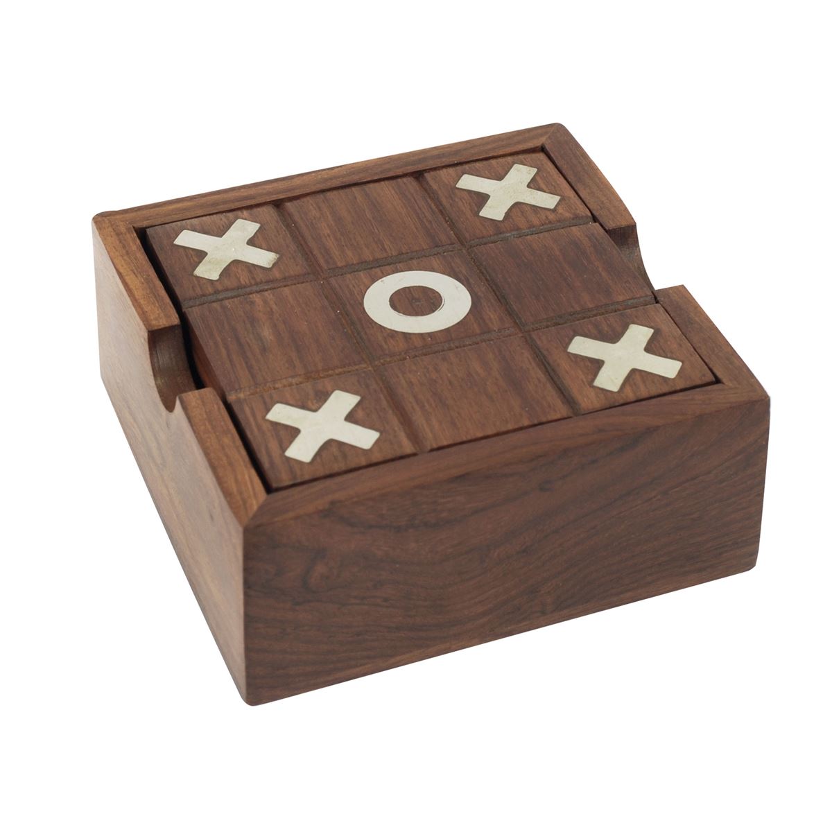 Coffret en bois Morpion/Solitaire