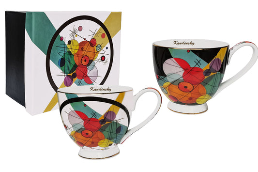 Coffret 2 tasses déjeuner 500mL "Cercles encerclés" de Kandinsky