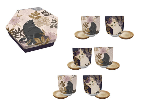 Coffret 6 tasses 120ml Florabelle