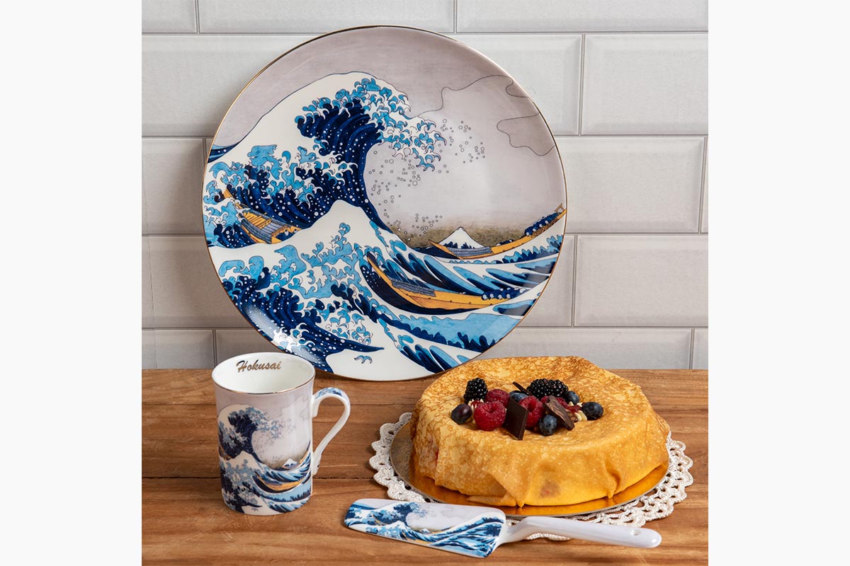 Plat à tarte "La Vague" de HOKUSAI