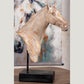 Sculpture cheval effet bois