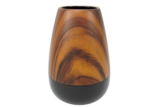 Vase GM imitation bois et noir BOHO