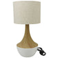 Lampe imitation bois et blanc BOHO